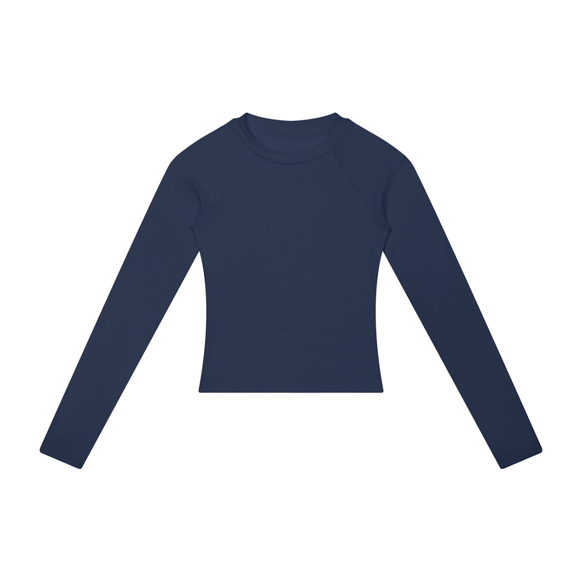 Women's slim raglan long sleeve tee in navy blue