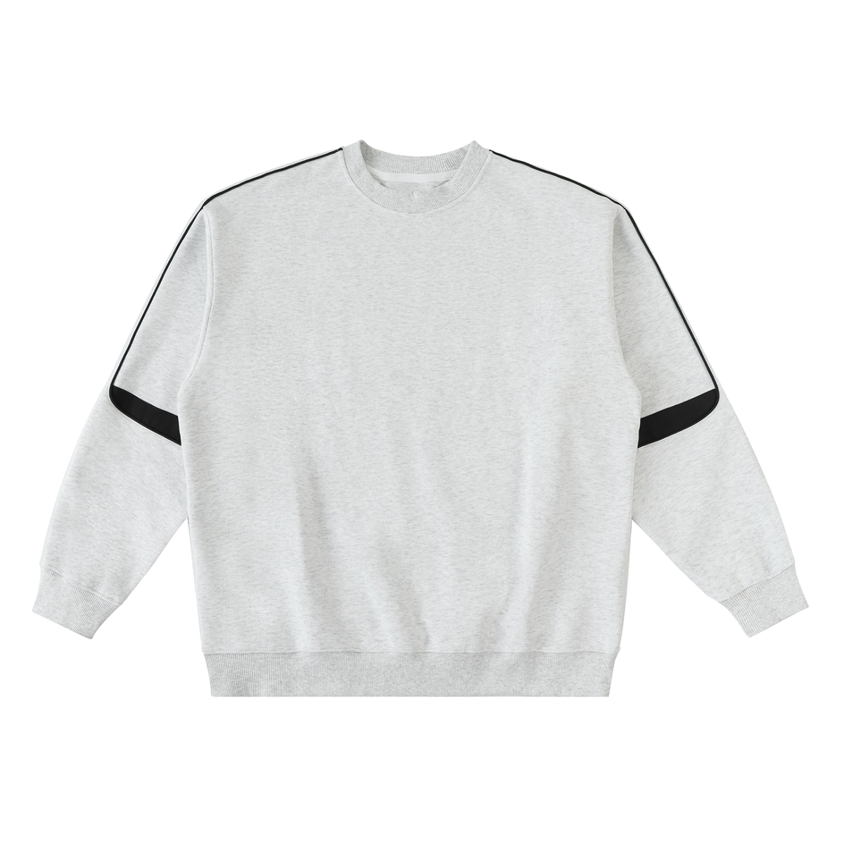 Oversized crewneck taped sweatshirt in white gray