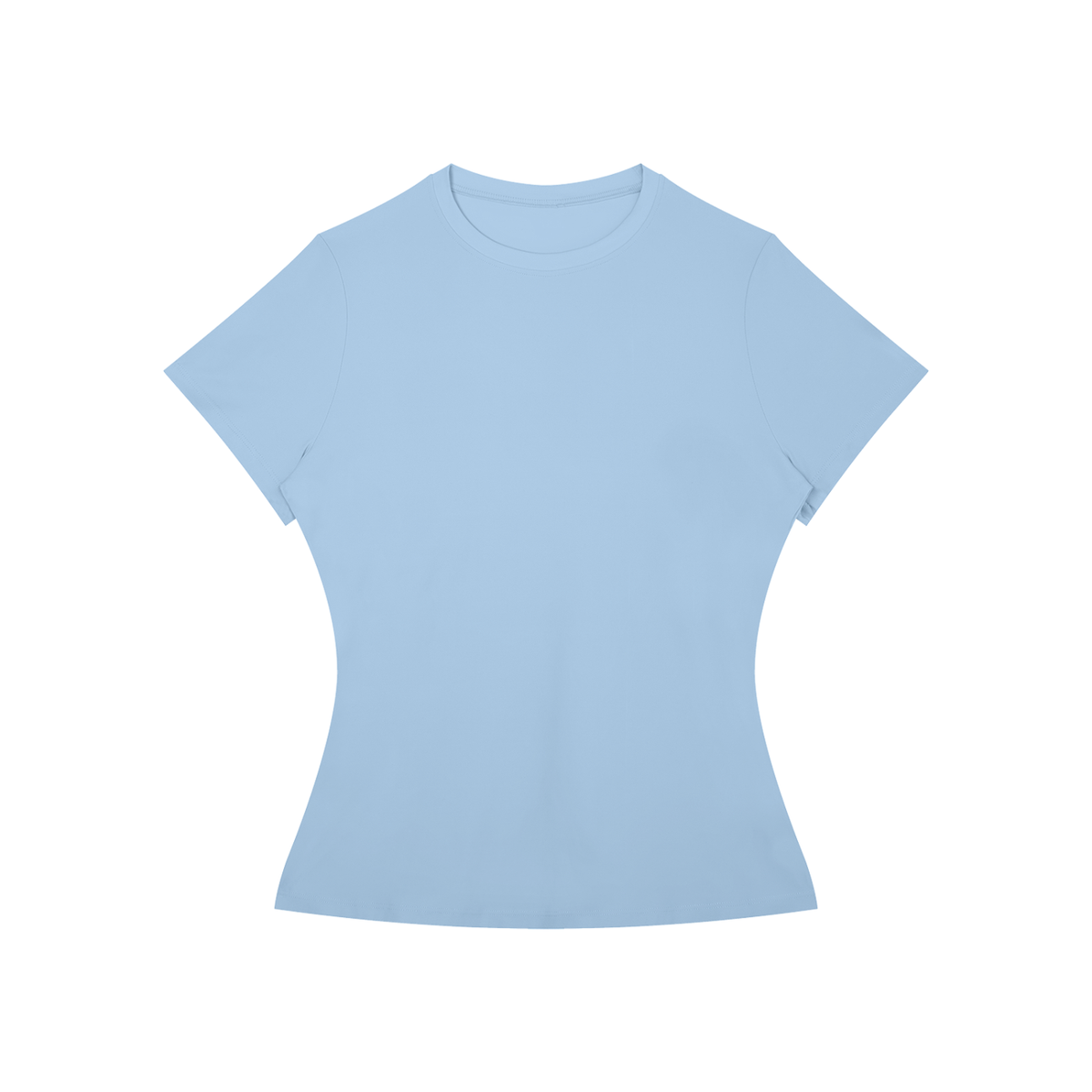 Women's slim fit performance tee in sky blue