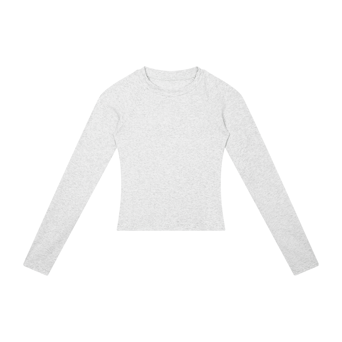 Women's slim raglan long sleeve tee in oat gray