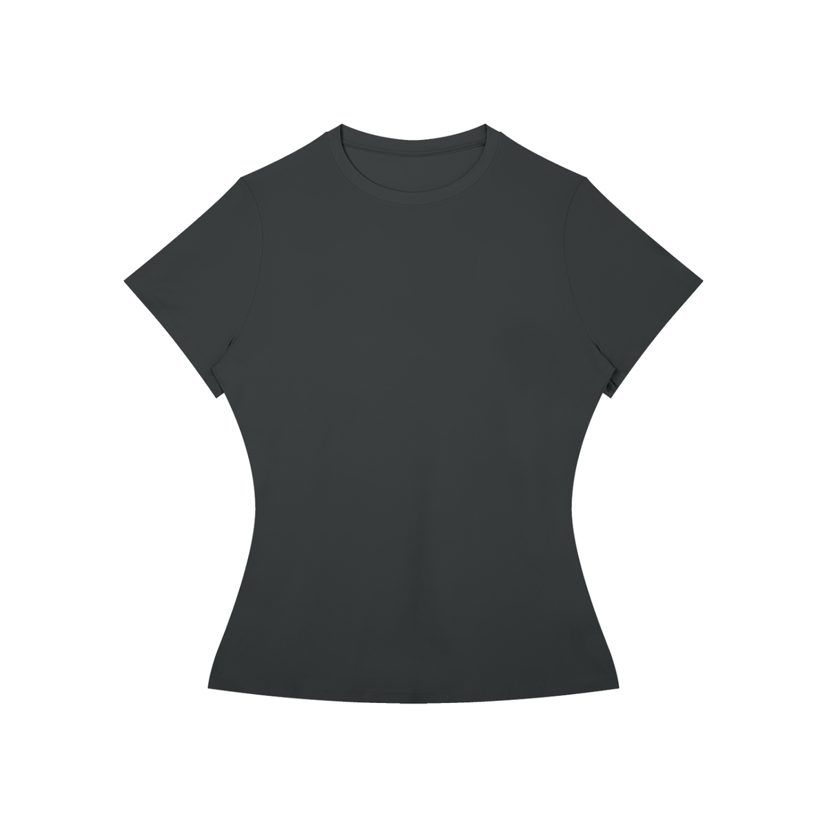 Women's slim fit performance tee in dark gray