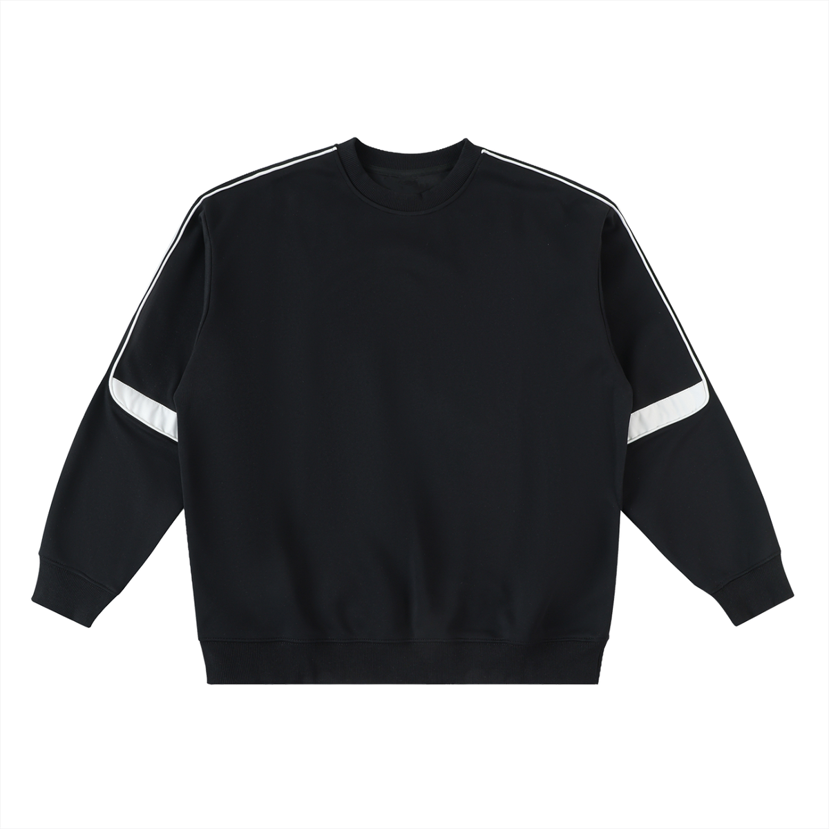 Oversized crewneck taped sweatshirt in black