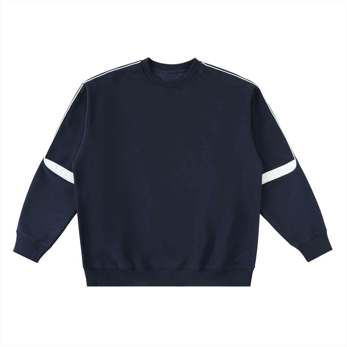 Oversized crewneck taped sweatshirt in navy blue