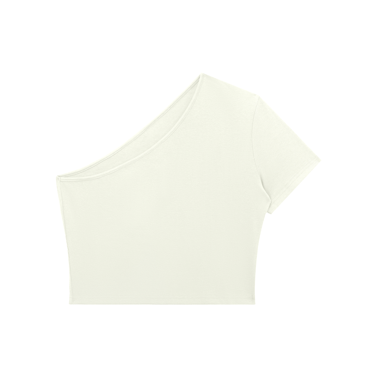 Women's one-shoulder crop top in light green