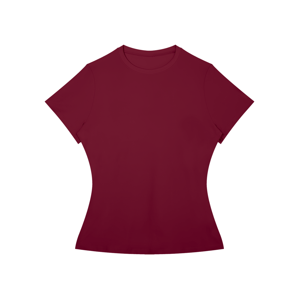Women's slim fit performance tee in wine red