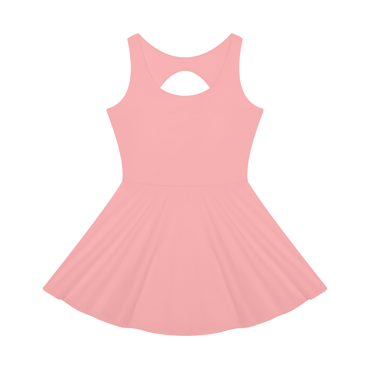 Women's Open-Back Tennis Dress in pink, keyhole detail