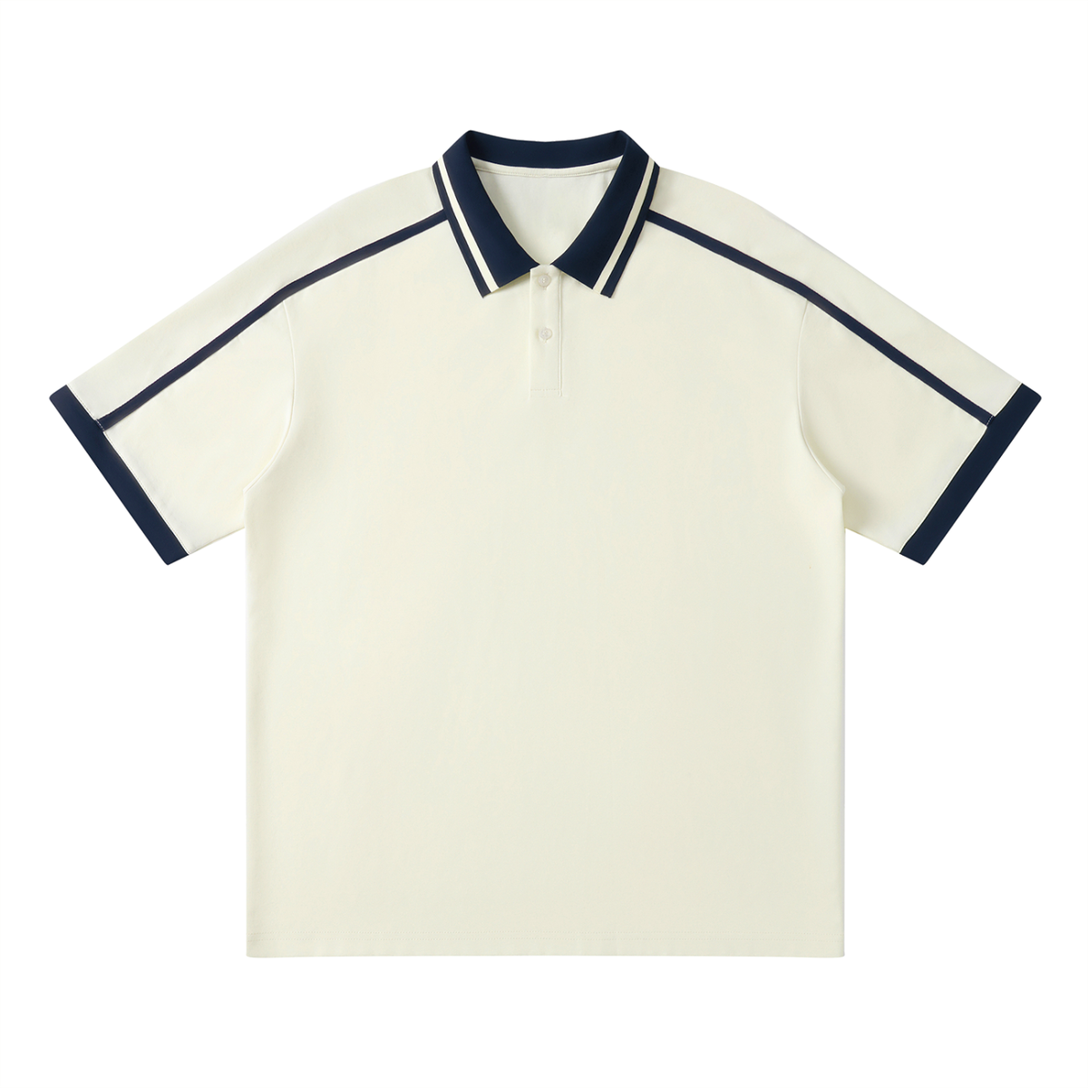 Contrast piping polo shirt in apricot