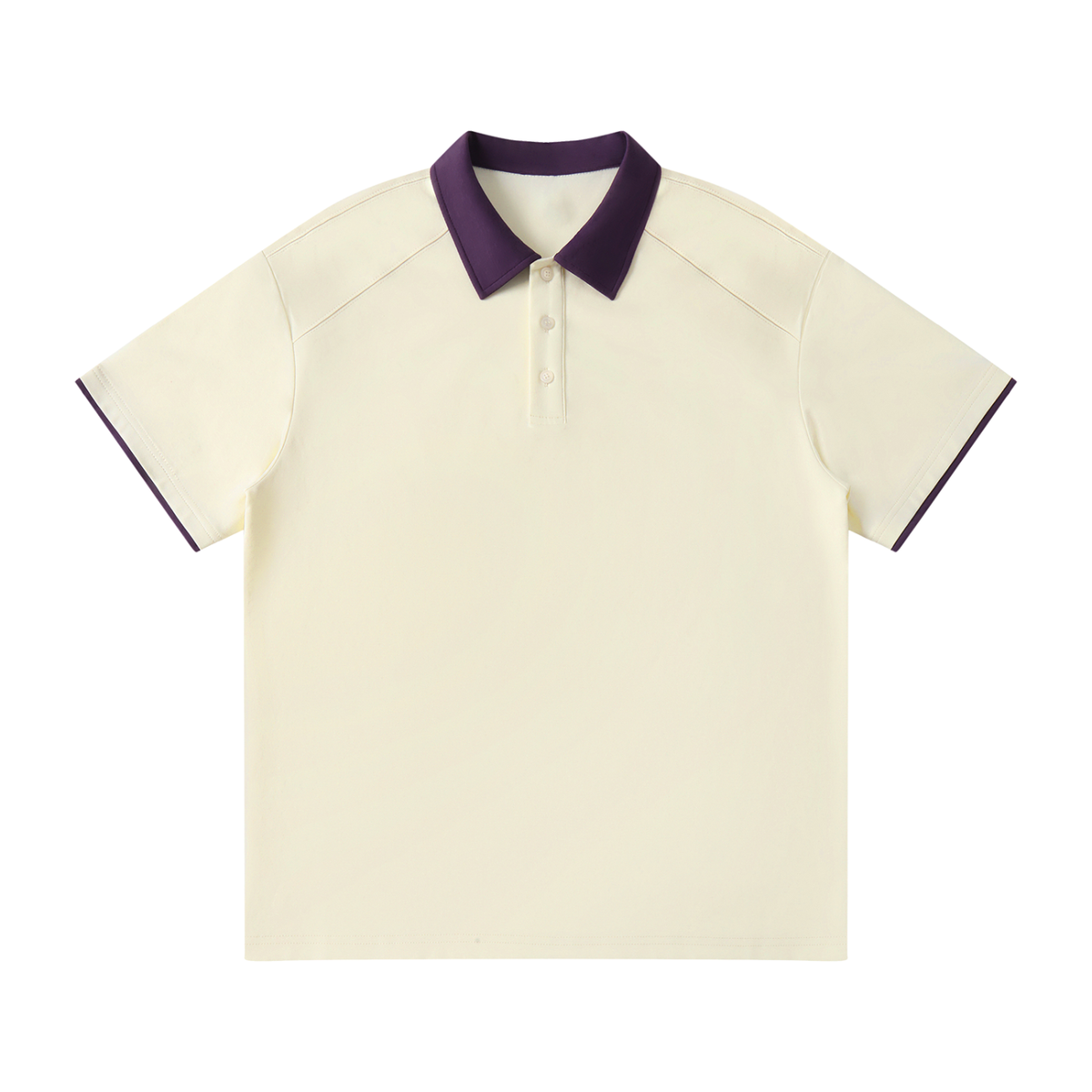 Contrast collar raglan polo shirt in apricot