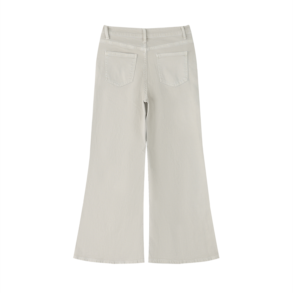 Women's Vintage Wash Flared Jeans in light apricot, back view