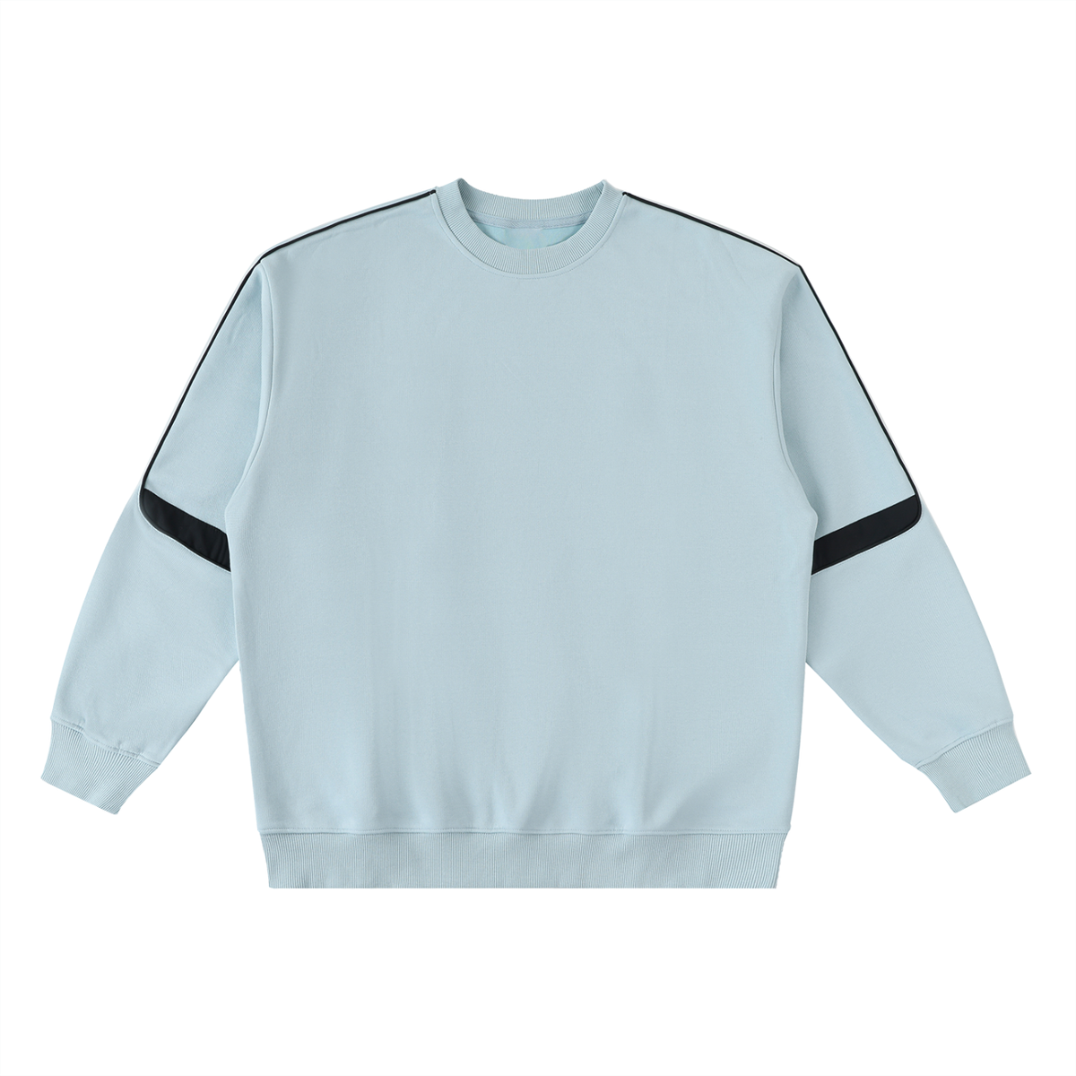 Oversized crewneck taped sweatshirt in light blue