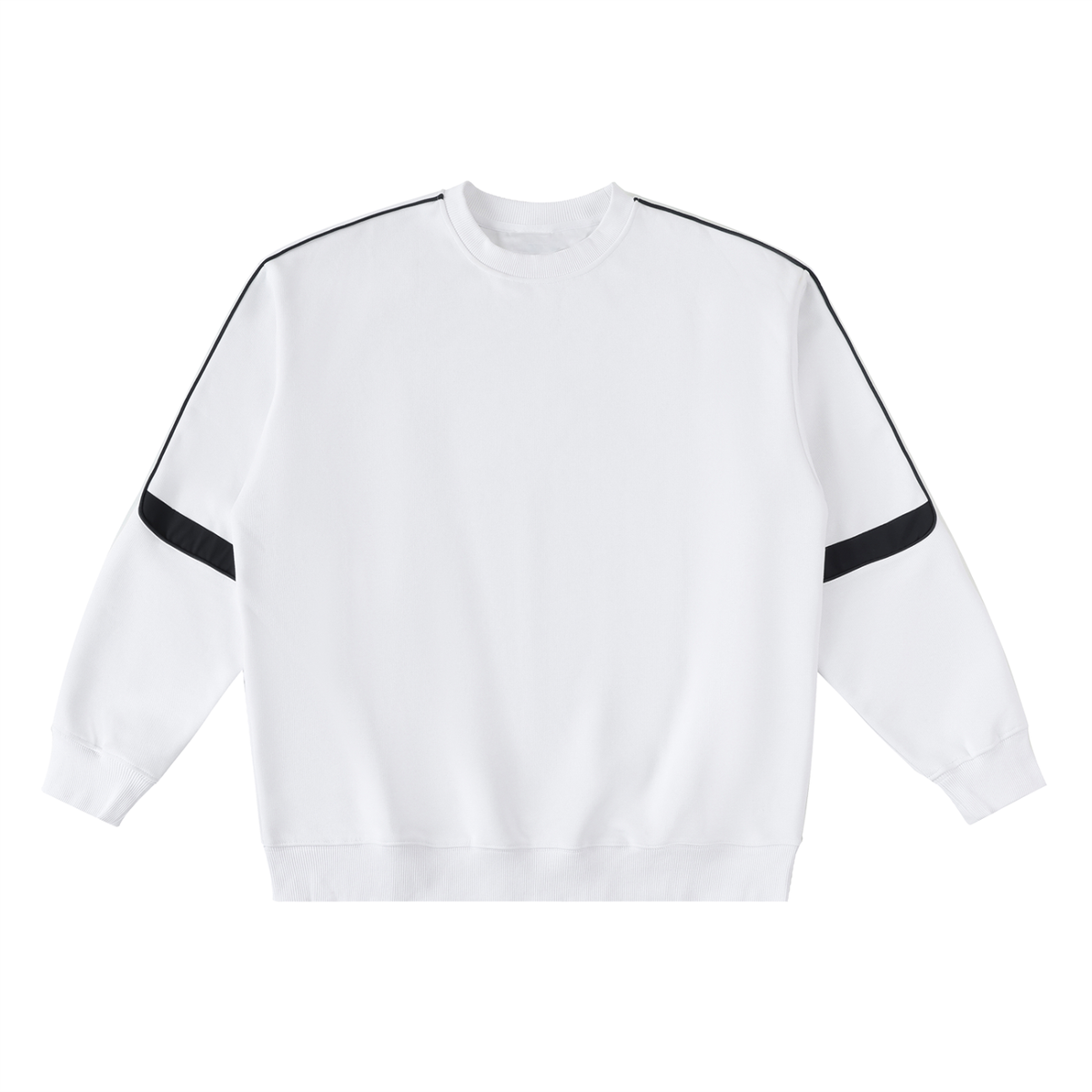 Oversized crewneck taped sweatshirt in white